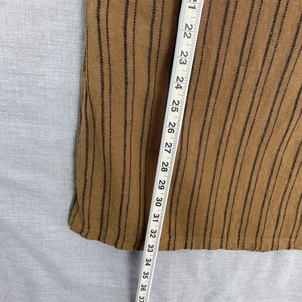 Cleo Petites Shift Dress Brown Striped Sleeveless Square Neck XS NEW with tags - Picture 8 of 8